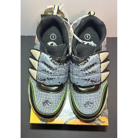 Jurassic World Toddler Boys Athletic Light-up Sneakers Multicolor T. Rex Youth 1 - Picture 8 of 16